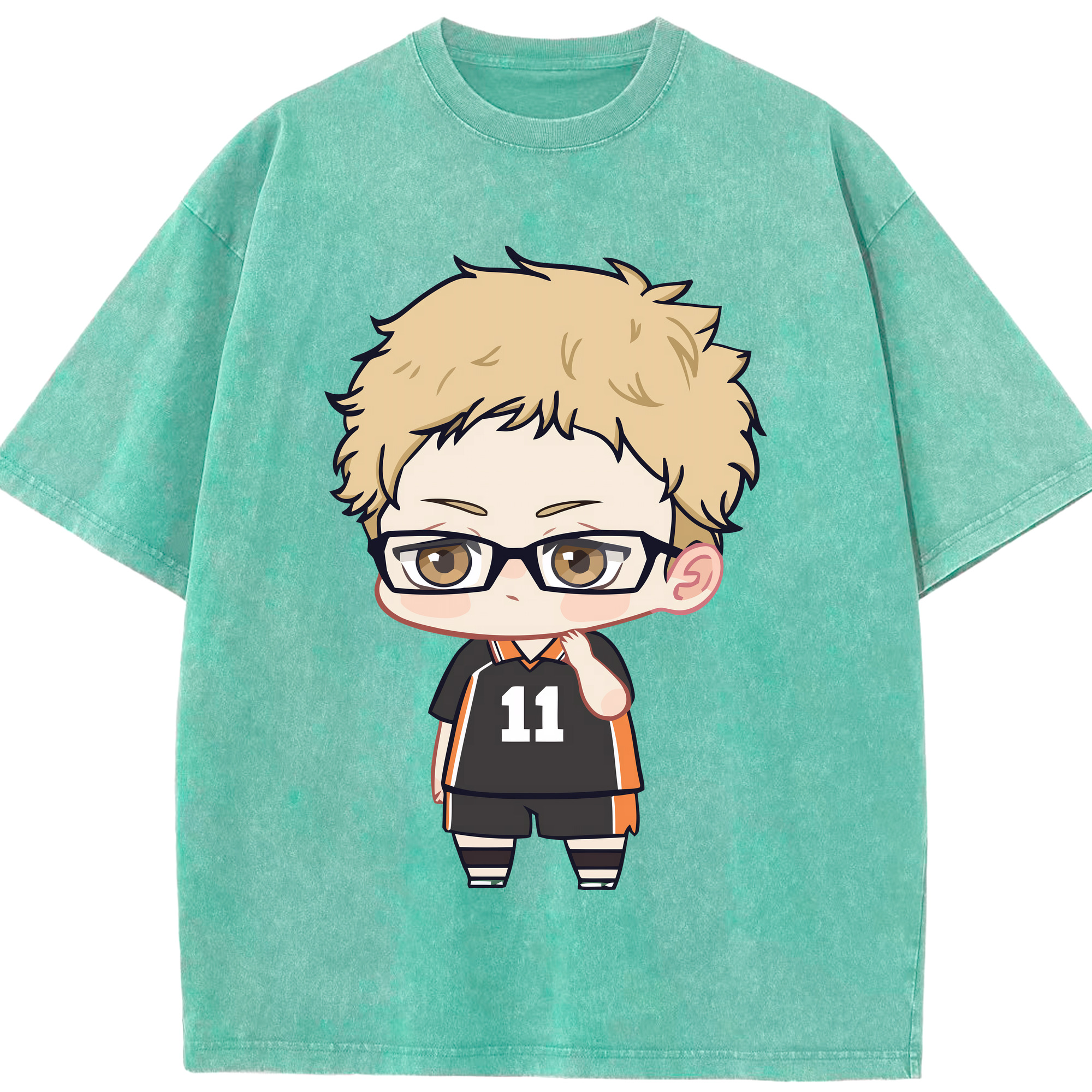 （画像用） ハイキュー!! Haikyu!! 綿100% ヴィンテージ風 半袖Tシャツ（フロントプリント）